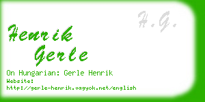 henrik gerle business card